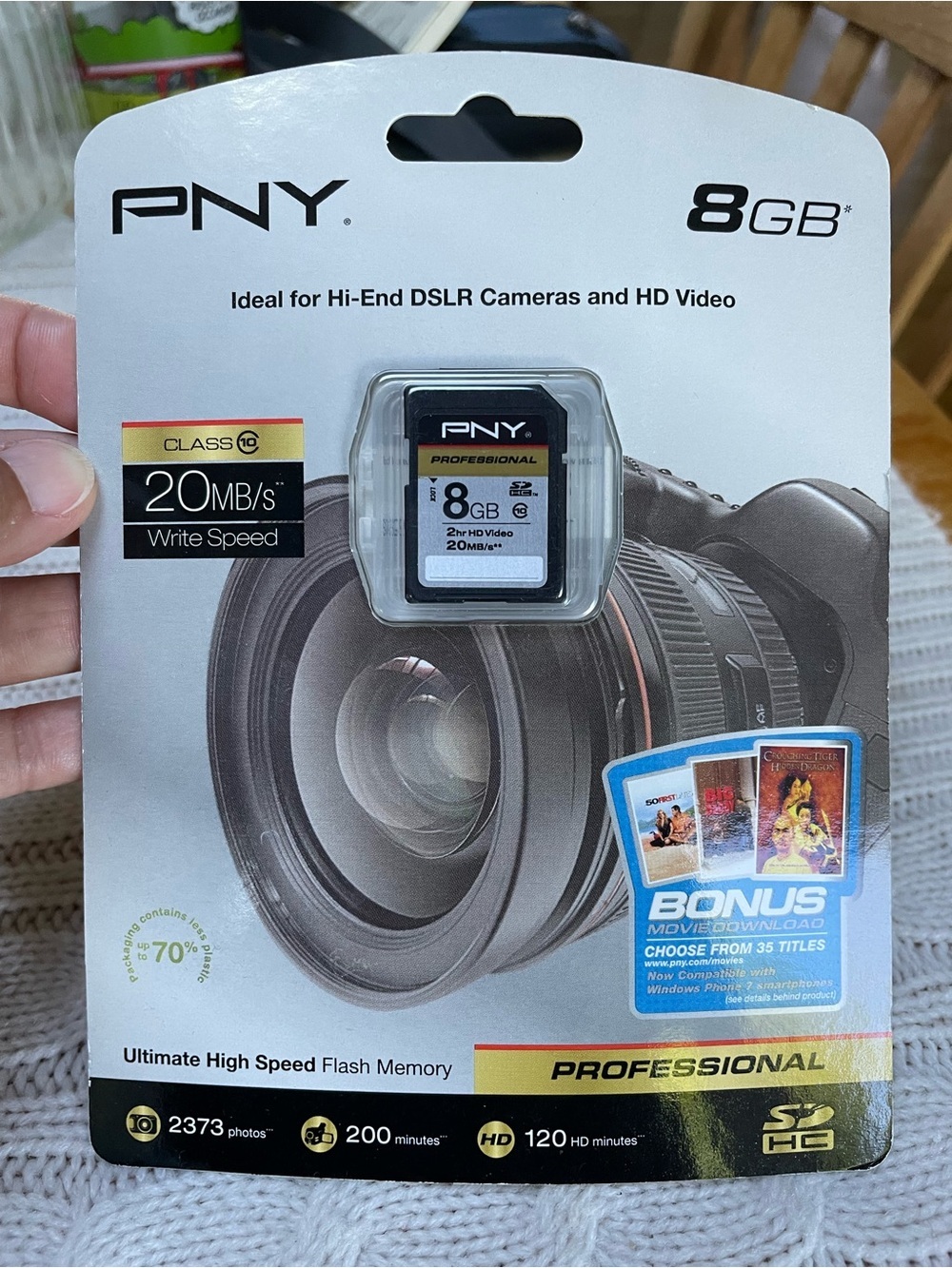 NEW PNY Professional 8GB Ultimate High Speed Memory Card - DSLR and HD Video